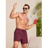 imageSILKWORLD Mens Swim Trunks Quick Dry Bathing Suits 6 Inch Swimming Shorts with Compression Liner and Zipper PocketsDark Red