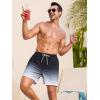 imageSILKWORLD Mens Swim Trunks Quick Dry Bathing Suits 6 Inch Swimming Shorts with Compression Liner and Zipper PocketsGradientblack