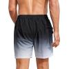 imageSILKWORLD Mens Swim Trunks Quick Dry Bathing Suits 6 Inch Swimming Shorts with Compression Liner and Zipper PocketsGradientblack
