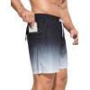 imageSILKWORLD Mens Swim Trunks Quick Dry Bathing Suits 6 Inch Swimming Shorts with Compression Liner and Zipper PocketsGradientblack