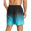 imageSILKWORLD Mens Swim Trunks Quick Dry Bathing Suits 6 Inch Swimming Shorts with Compression Liner and Zipper PocketsGradientblue
