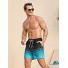 imageSILKWORLD Mens Swim Trunks Quick Dry Bathing Suits 6 Inch Swimming Shorts with Compression Liner and Zipper PocketsGradientblue