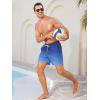 imageSILKWORLD Mens Swim Trunks Quick Dry Bathing Suits 6 Inch Swimming Shorts with Compression Liner and Zipper PocketsGradientblue Stripe