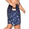 imageSILKWORLD Mens Swim Trunks Quick Dry Bathing Suits 6 Inch Swimming Shorts with Compression Liner and Zipper PocketsGradientnavy Blue