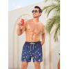 imageSILKWORLD Mens Swim Trunks Quick Dry Bathing Suits 6 Inch Swimming Shorts with Compression Liner and Zipper PocketsGradientnavy Blue