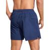 imageSILKWORLD Mens Swim Trunks Quick Dry Bathing Suits 6 Inch Swimming Shorts with Compression Liner and Zipper PocketsNavy