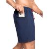imageSILKWORLD Mens Swim Trunks Quick Dry Bathing Suits 6 Inch Swimming Shorts with Compression Liner and Zipper PocketsNavy
