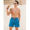 imageSILKWORLD Mens Swim Trunks Quick Dry Bathing Suits 6 Inch Swimming Shorts with Compression Liner and Zipper PocketsPeacock Blue