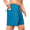 imageSILKWORLD Mens Swim Trunks Quick Dry Bathing Suits 6 Inch Swimming Shorts with Compression Liner and Zipper PocketsPeacock Blue