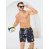 imageSILKWORLD Mens Swim Trunks with Compression Liner 6 Inch Inseam Quick Dry Beach Shorts Bathing Suit with Zipper PocketsBlack Blue Fish
