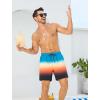 imageSILKWORLD Mens Swim Trunks with Compression Liner 6 Inch Inseam Quick Dry Beach Shorts Bathing Suit with Zipper PocketsBlue Orange Gradient