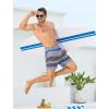 imageSILKWORLD Mens Swim Trunks with Compression Liner 6 Inch Inseam Quick Dry Beach Shorts Bathing Suit with Zipper PocketsFlower Grey Stripe