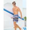 imageSILKWORLD Mens Swim Trunks with Compression Liner 6 Inch Inseam Quick Dry Beach Shorts Bathing Suit with Zipper PocketsFlower Grey Stripe