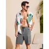 imageSILKWORLD Mens Swim Trunks with Compression Liner 9 Inch Bathing Suits QuickDry Swimming Beach Shorts with Cargo PocketsA01 Dark Grey