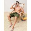 imageSILKWORLD Mens Swim Trunks with Compression Liner 9 Inch Bathing Suits QuickDry Swimming Beach Shorts with Cargo PocketsArmy Green