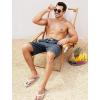 imageSILKWORLD Mens Swim Trunks with Compression Liner 9 Inch Bathing Suits QuickDry Swimming Beach Shorts with Cargo PocketsCharcoal Gray