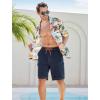 imageSILKWORLD Mens Swim Trunks with Compression Liner 9 Inch Bathing Suits QuickDry Swimming Beach Shorts with Cargo PocketsDark Navy