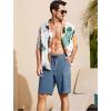 imageSILKWORLD Mens Swim Trunks with Compression Liner 9 Inch Bathing Suits QuickDry Swimming Beach Shorts with Cargo PocketsGrey Blue