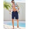 imageSILKWORLD Mens Swim Trunks with Compression Liner 9 Inch Bathing Suits QuickDry Swimming Beach Shorts with Cargo PocketsNavy