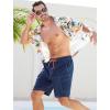 imageSILKWORLD Mens Swim Trunks with Compression Liner 9 Inch Bathing Suits QuickDry Swimming Beach Shorts with Cargo PocketsNavy