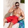 imageSILKWORLD Mens Swim Trunks with Compression Liner 9 Inch Bathing Suits QuickDry Swimming Beach Shorts with Cargo PocketsRed