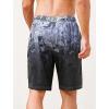 imageSILKWORLD Mens Swim Trunks with Compression Liner 9 Inch Bathing Suits QuickDry Swimming Beach Shorts with Cargo PocketsZ0gradient Black Grey Flower