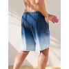 imageSILKWORLD Mens Swim Trunks with Compression Liner 9 Inch Bathing Suits QuickDry Swimming Beach Shorts with Cargo PocketsZ0gradient Blue