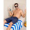 imageSILKWORLD Mens Swim Trunks with Compression Liner 9quot Swimming Trunk 2 in 1 Beach Quick Dry Shorts with Zipper PocketNavy Blue