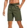 imageSILKWORLD Mens Swimming Shorts Quick Dry Beach Trunks Swimwear with Mesh LiningCompression Army Green