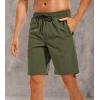 imageSILKWORLD Mens Swimming Shorts Quick Dry Beach Trunks Swimwear with Mesh LiningCompression Army Green