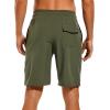 imageSILKWORLD Mens Swimming Shorts Quick Dry Beach Trunks Swimwear with Mesh LiningCompression Army Green