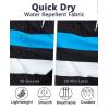 imageSILKWORLD Mens Swimming Shorts Quick Dry Beach Trunks Swimwear with Mesh LiningCompression Blackbluewhite