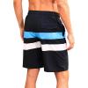 imageSILKWORLD Mens Swimming Shorts Quick Dry Beach Trunks Swimwear with Mesh LiningCompression Blackbluewhite