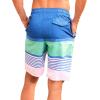 imageSILKWORLD Mens Swimming Shorts Quick Dry Beach Trunks Swimwear with Mesh LiningCompression Bluegreenwhite