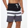 imageSILKWORLD Mens Swimming Shorts Quick Dry Beach Trunks Swimwear with Mesh LiningMesh Blackwhitegrey