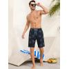imageSILKWORLD Mens Swimming Trunks with Compression Liner 2 in 1 QuickDry 9quot Swim Shorts with Zipper PocketsBlack Coconut Tree