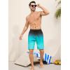 imageSILKWORLD Mens Swimming Trunks with Compression Liner 2 in 1 QuickDry 9quot Swim Shorts with Zipper PocketsGradientblack Green
