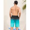 imageSILKWORLD Mens Swimming Trunks with Compression Liner 2 in 1 QuickDry 9quot Swim Shorts with Zipper PocketsGradientblack Green