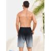imageSILKWORLD Mens Swimming Trunks with Compression Liner 2 in 1 QuickDry 9quot Swim Shorts with Zipper PocketsGradientblack Grey