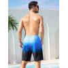 imageSILKWORLD Mens Swimming Trunks with Compression Liner 2 in 1 QuickDry 9quot Swim Shorts with Zipper PocketsGradientblue Black