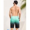 imageSILKWORLD Mens Swimming Trunks with Compression Liner 2 in 1 QuickDry 9quot Swim Shorts with Zipper PocketsGradientgreen Black