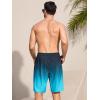 imageSILKWORLD Mens Swimming Trunks with Compression Liner 2 in 1 QuickDry 9quot Swim Shorts with Zipper PocketsGradientgrey Blue