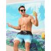 imageSILKWORLD Mens Swimming Trunks with Compression Liner Quick Dry 5 inch Swim Shorts with Zipper PocketsA0 Black Blue Gradient