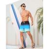 imageSILKWORLD Mens Swimming Trunks with Compression Liner Quick Dry 5 inch Swim Shorts with Zipper PocketsA0 Black Blue Gradient