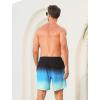 imageSILKWORLD Mens Swimming Trunks with Compression Liner Quick Dry 5 inch Swim Shorts with Zipper PocketsA0 Black Blue Gradient