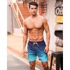 imageSILKWORLD Mens Swimming Trunks with Compression Liner Quick Dry 5 inch Swim Shorts with Zipper PocketsA0 Deep Blue Gradient
