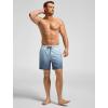 imageSILKWORLD Mens Swimming Trunks with Compression Liner Quick Dry 5 inch Swim Shorts with Zipper PocketsA0 Grey Gradient