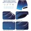 imageSILKWORLD Mens Swimming Trunks with Compression Liner Quick Dry 5 inch Swim Shorts with Zipper PocketsA0 Navy Blue Gradient