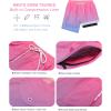imageSILKWORLD Mens Swimming Trunks with Compression Liner Quick Dry 5 inch Swim Shorts with Zipper PocketsA0 Pink Blue Gradient
