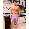 imageSILKWORLD Mens Swimming Trunks with Compression Liner Quick Dry 5 inch Swim Shorts with Zipper PocketsA0 Pink Blue Gradient